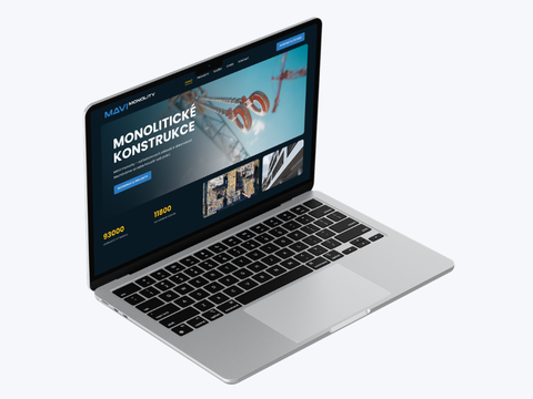 Web MAVI Monolity na notebooku