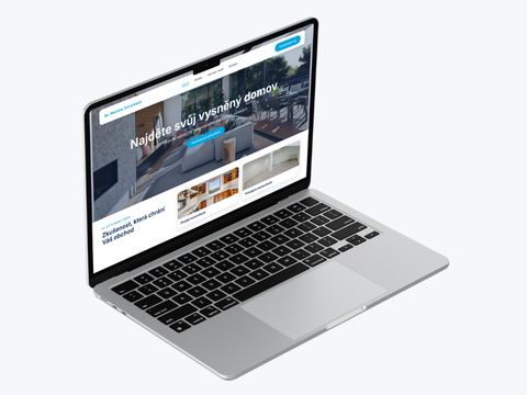 Web Martiny Odvárkové na notebooku